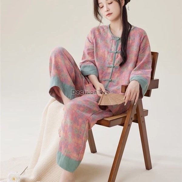 Home Improvement Man - 2026 Neues Chinesisches Verbessertes Retro-Pyjama-Set im