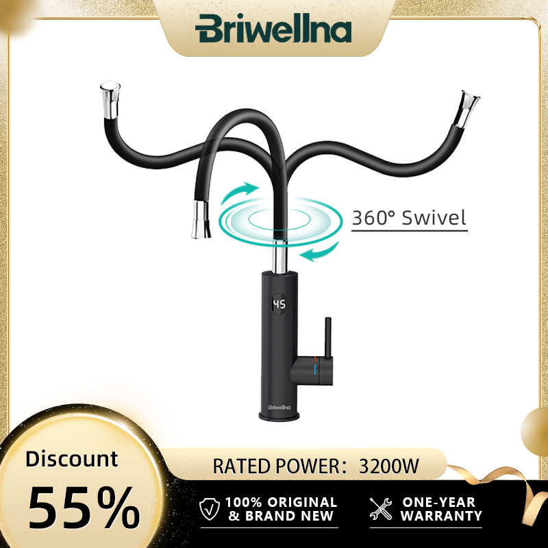 Home Improvement K&B Construction - Briwellna Elektrischer Warmwasserbereiter, 220 V, 2-in-1-Küchenarmatur,