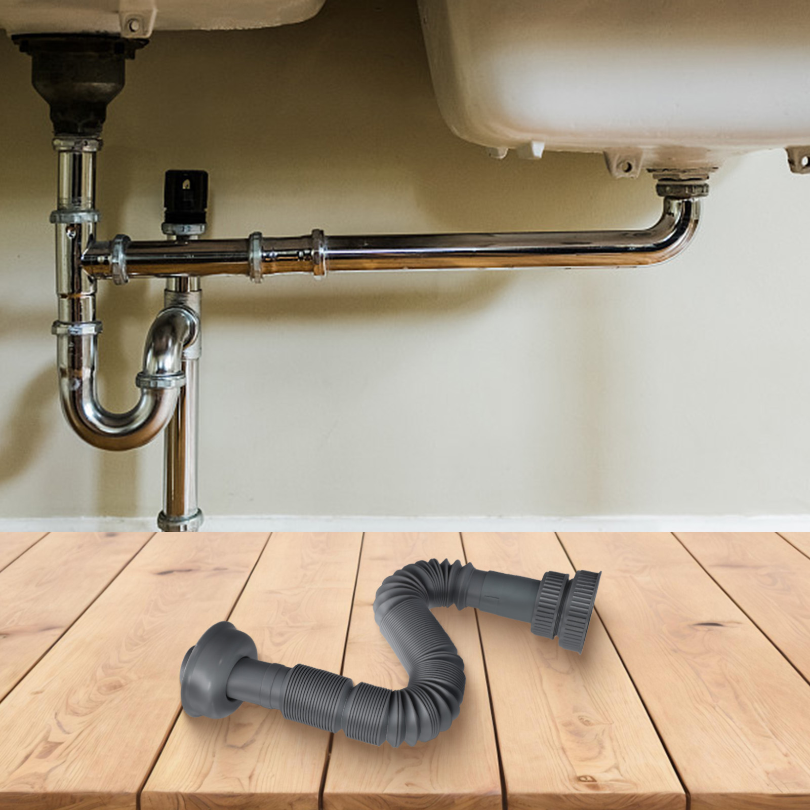 Küchenspüle Abflussrohr Dehnba – Home Improvement K&B Construction Bewertung und Preis